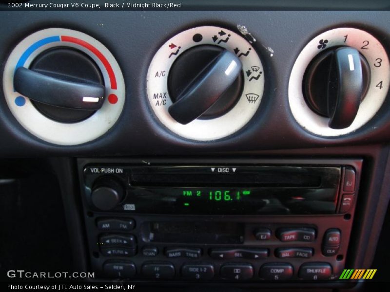Black / Midnight Black/Red 2002 Mercury Cougar V6 Coupe