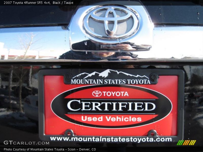 Black / Taupe 2007 Toyota 4Runner SR5 4x4