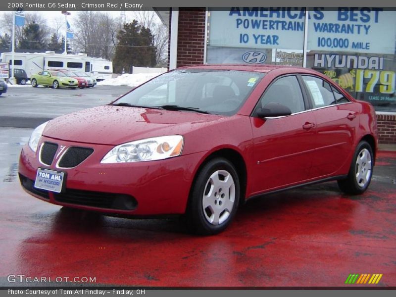 Crimson Red / Ebony 2006 Pontiac G6 Sedan