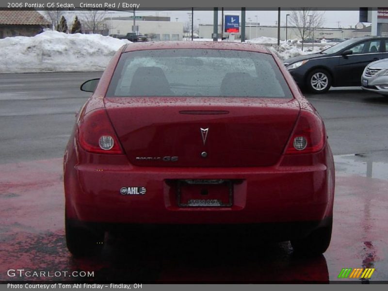 Crimson Red / Ebony 2006 Pontiac G6 Sedan