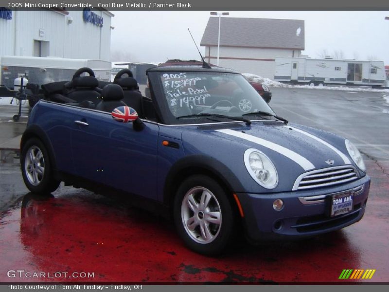 Cool Blue Metallic / Panther Black 2005 Mini Cooper Convertible