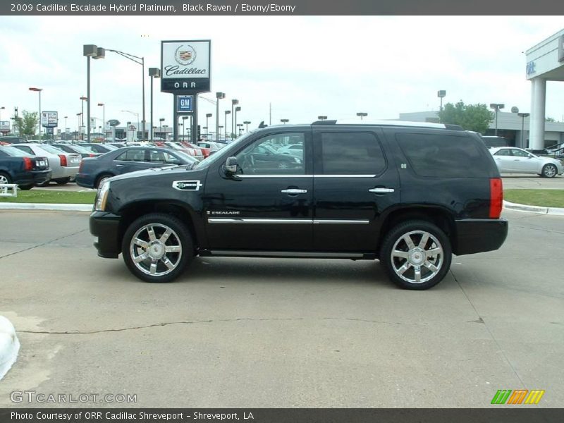 Black Raven / Ebony/Ebony 2009 Cadillac Escalade Hybrid Platinum