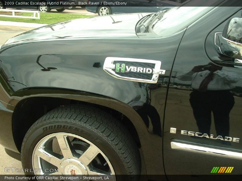 Black Raven / Ebony/Ebony 2009 Cadillac Escalade Hybrid Platinum