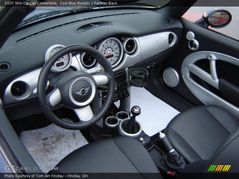 Cool Blue Metallic / Panther Black 2005 Mini Cooper Convertible