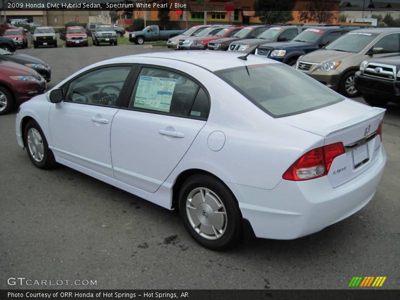 Spectrum White Pearl / Blue 2009 Honda Civic Hybrid Sedan