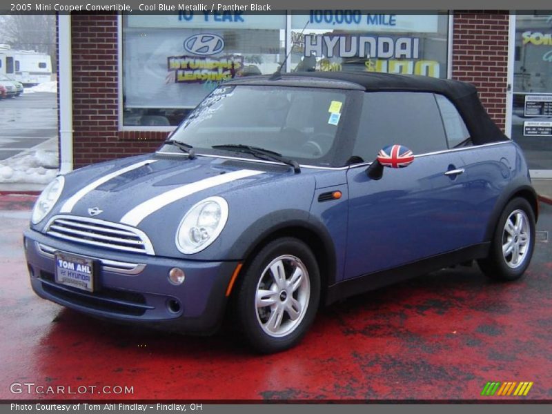 Cool Blue Metallic / Panther Black 2005 Mini Cooper Convertible