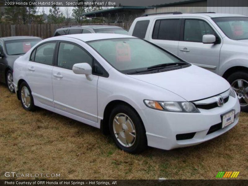 Spectrum White Pearl / Blue 2009 Honda Civic Hybrid Sedan