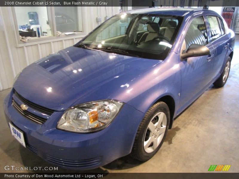 Blue Flash Metallic / Gray 2008 Chevrolet Cobalt LS Sedan