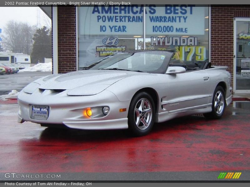 Bright Silver Metallic / Ebony Black 2002 Pontiac Firebird Convertible
