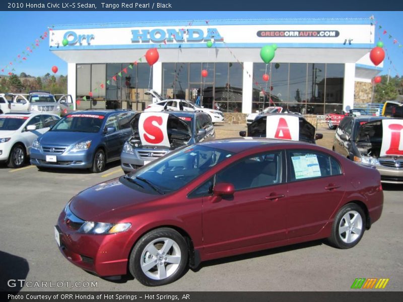 Tango Red Pearl / Black 2010 Honda Civic LX-S Sedan