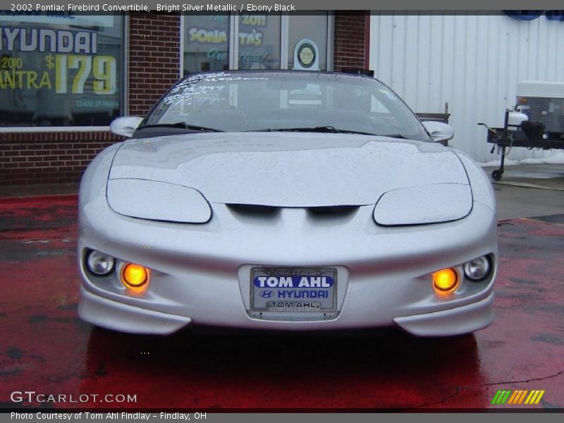 Bright Silver Metallic / Ebony Black 2002 Pontiac Firebird Convertible