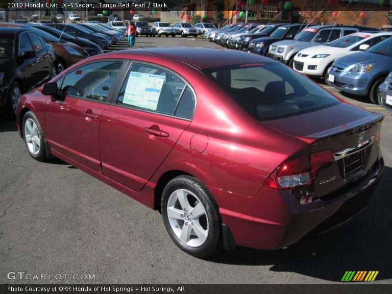 Tango Red Pearl / Black 2010 Honda Civic LX-S Sedan