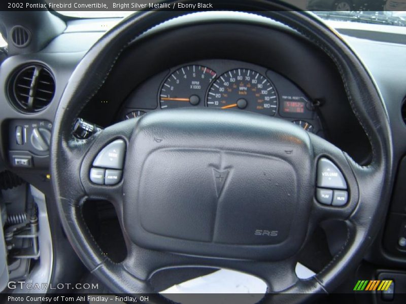 Bright Silver Metallic / Ebony Black 2002 Pontiac Firebird Convertible