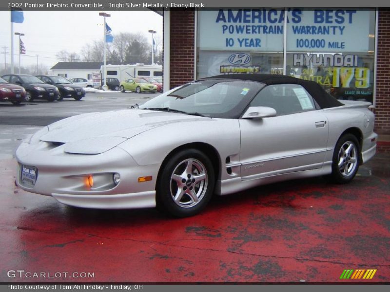 Bright Silver Metallic / Ebony Black 2002 Pontiac Firebird Convertible