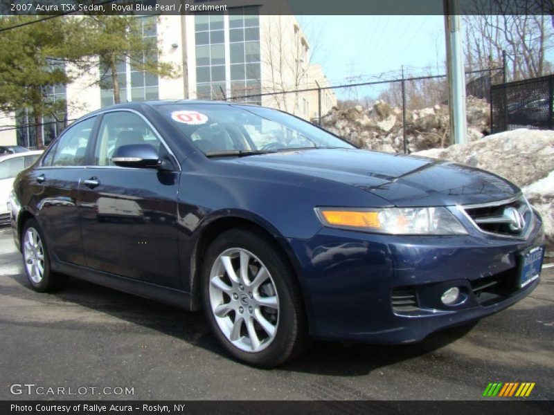 Royal Blue Pearl / Parchment 2007 Acura TSX Sedan