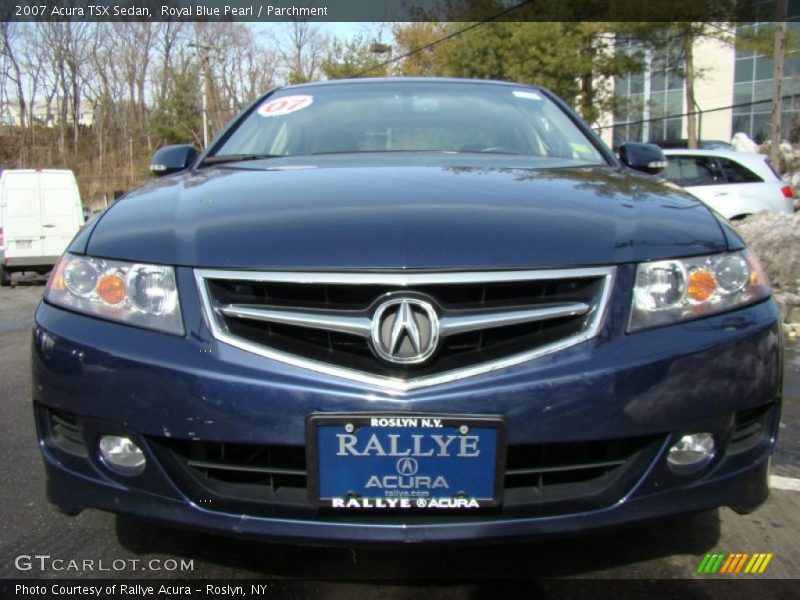 Royal Blue Pearl / Parchment 2007 Acura TSX Sedan