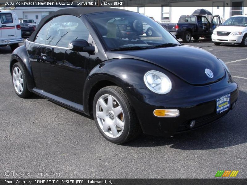 Black / Black 2003 Volkswagen New Beetle GLS 1.8T Convertible