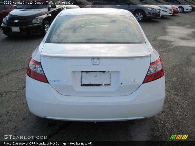 Taffeta White / Gray 2010 Honda Civic LX Coupe