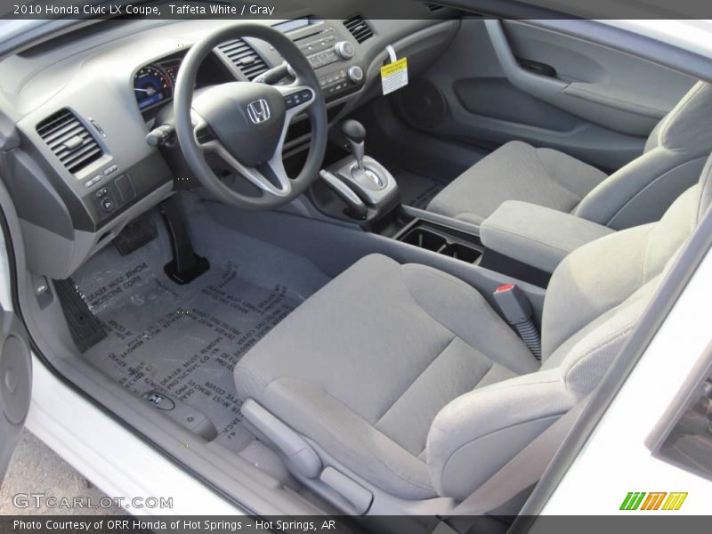 Taffeta White / Gray 2010 Honda Civic LX Coupe
