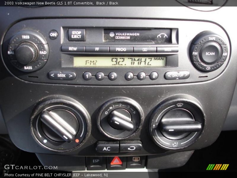 Black / Black 2003 Volkswagen New Beetle GLS 1.8T Convertible