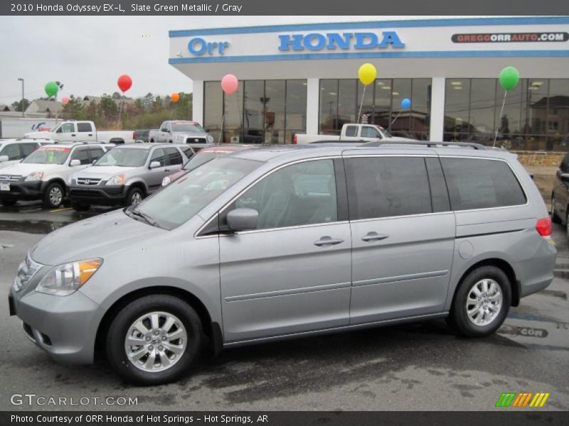 Slate Green Metallic / Gray 2010 Honda Odyssey EX-L