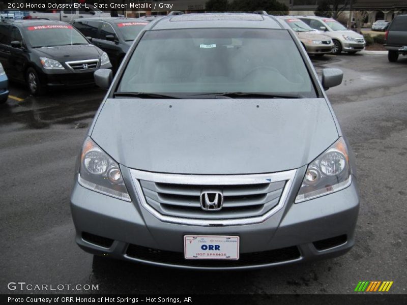 Slate Green Metallic / Gray 2010 Honda Odyssey EX-L