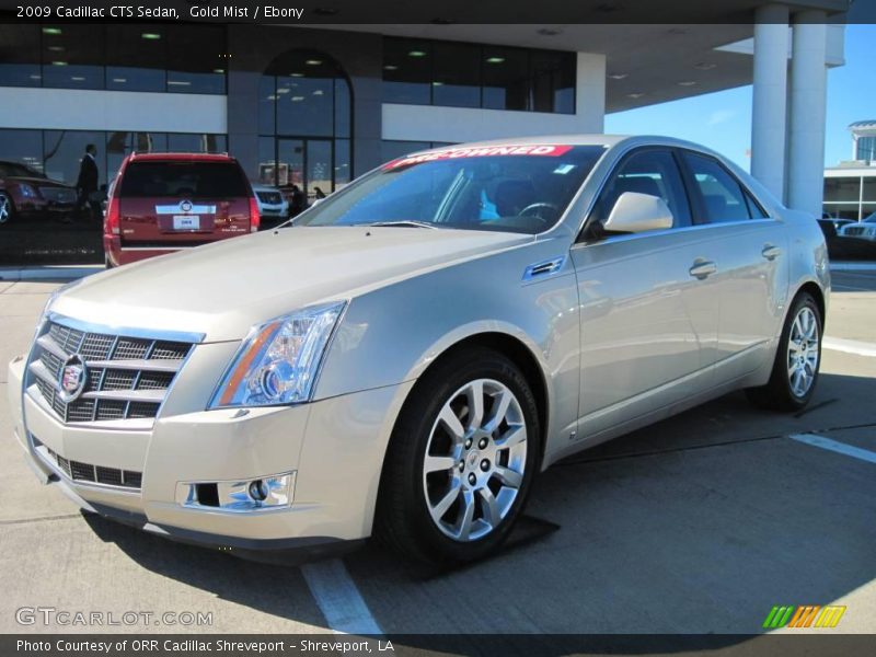 Gold Mist / Ebony 2009 Cadillac CTS Sedan