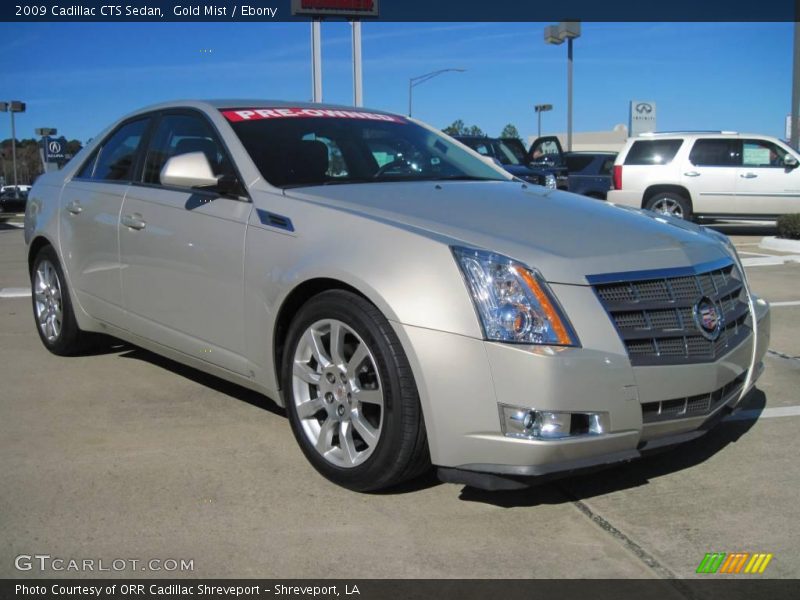 Gold Mist / Ebony 2009 Cadillac CTS Sedan