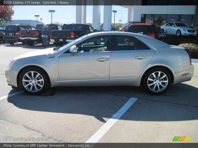 Gold Mist / Ebony 2009 Cadillac CTS Sedan