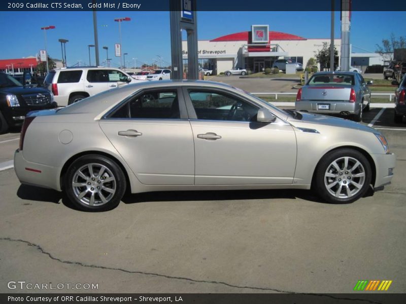 Gold Mist / Ebony 2009 Cadillac CTS Sedan