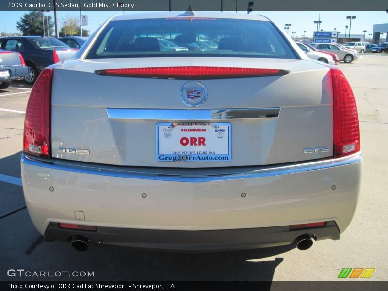 Gold Mist / Ebony 2009 Cadillac CTS Sedan