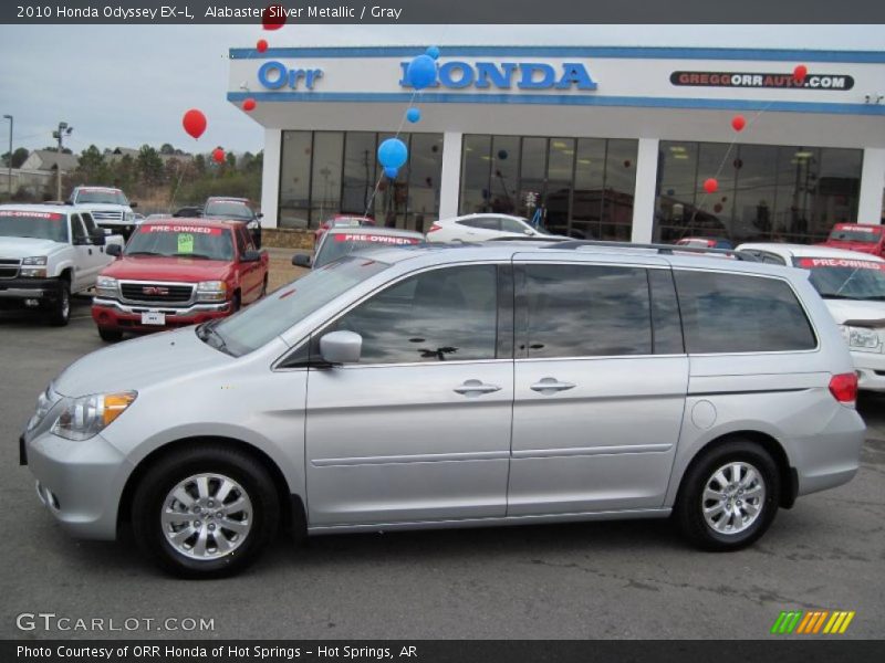 Alabaster Silver Metallic / Gray 2010 Honda Odyssey EX-L