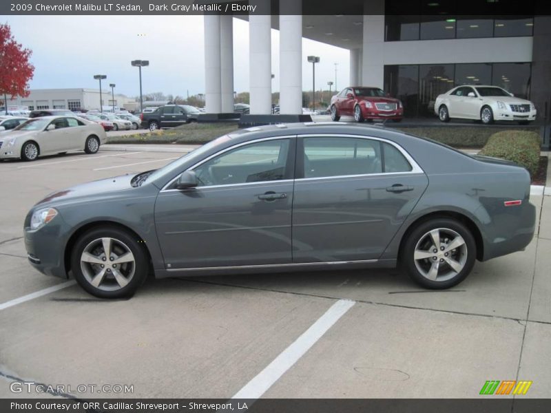 Dark Gray Metallic / Ebony 2009 Chevrolet Malibu LT Sedan