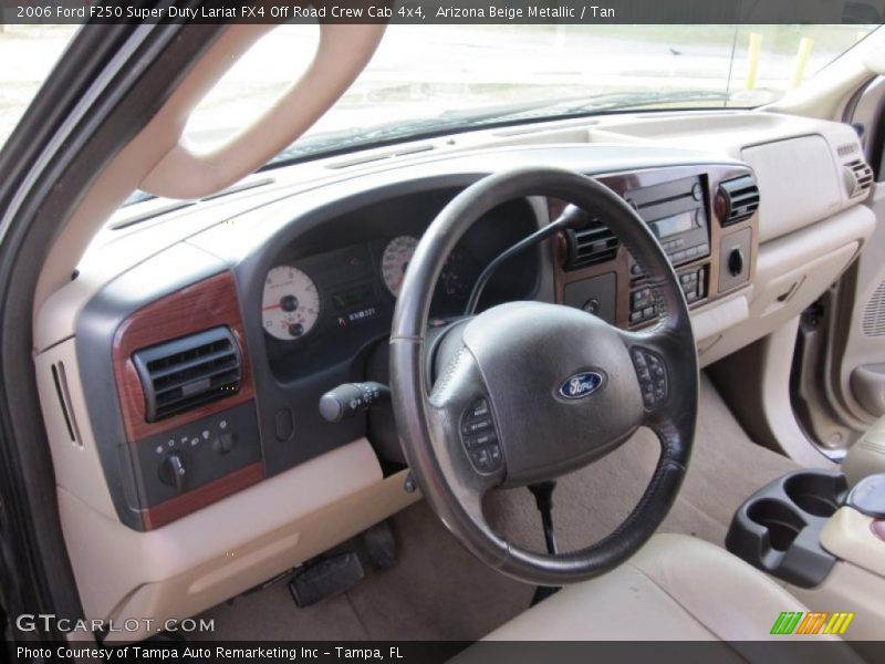 Arizona Beige Metallic / Tan 2006 Ford F250 Super Duty Lariat FX4 Off Road Crew Cab 4x4