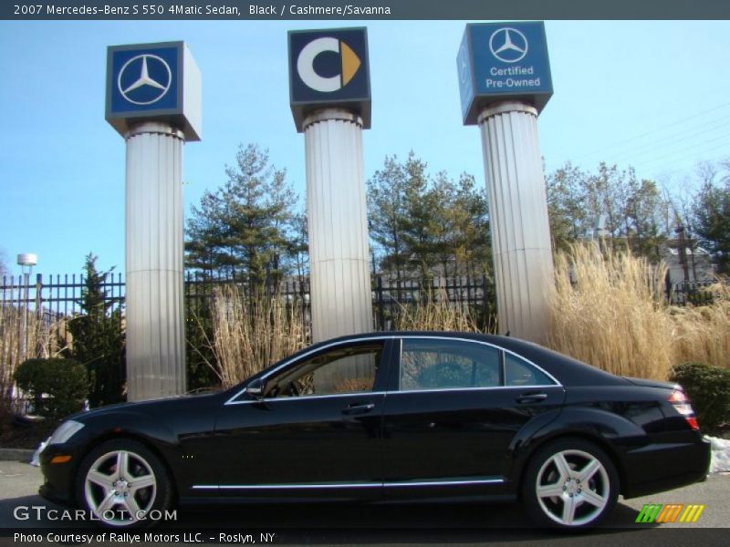 Black / Cashmere/Savanna 2007 Mercedes-Benz S 550 4Matic Sedan