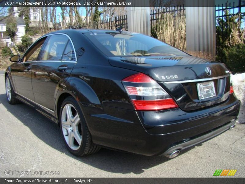 Black / Cashmere/Savanna 2007 Mercedes-Benz S 550 4Matic Sedan