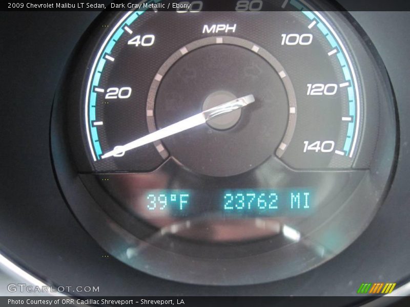 Dark Gray Metallic / Ebony 2009 Chevrolet Malibu LT Sedan