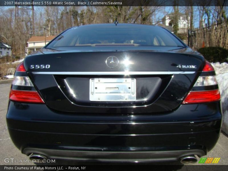 Black / Cashmere/Savanna 2007 Mercedes-Benz S 550 4Matic Sedan