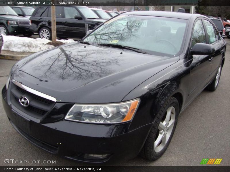 Ebony Black / Beige 2006 Hyundai Sonata GLS V6