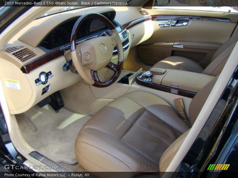 Black / Cashmere/Savanna 2007 Mercedes-Benz S 550 4Matic Sedan