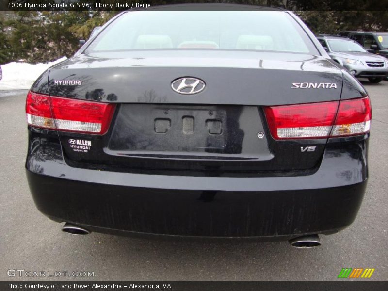 Ebony Black / Beige 2006 Hyundai Sonata GLS V6