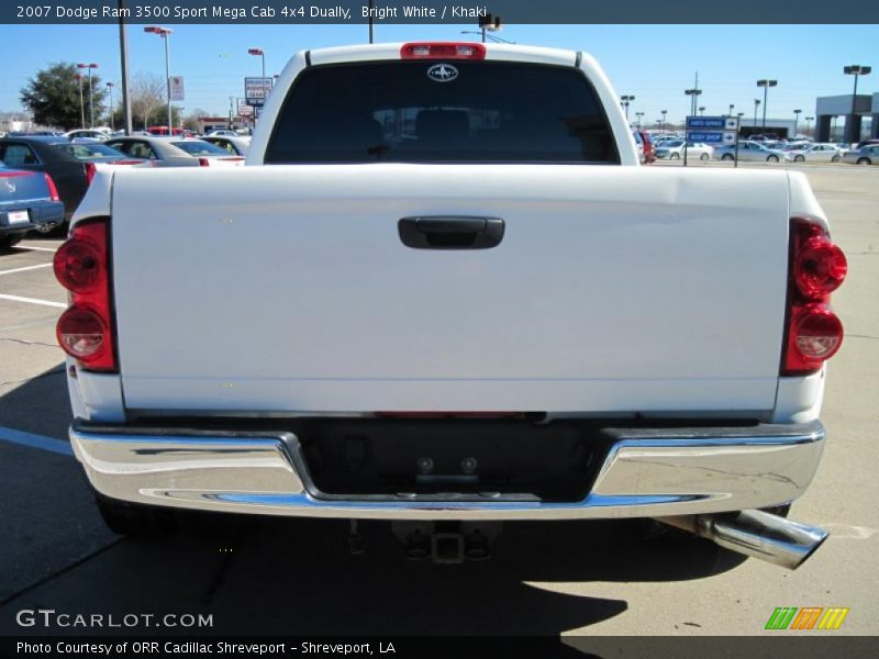 Bright White / Khaki 2007 Dodge Ram 3500 Sport Mega Cab 4x4 Dually