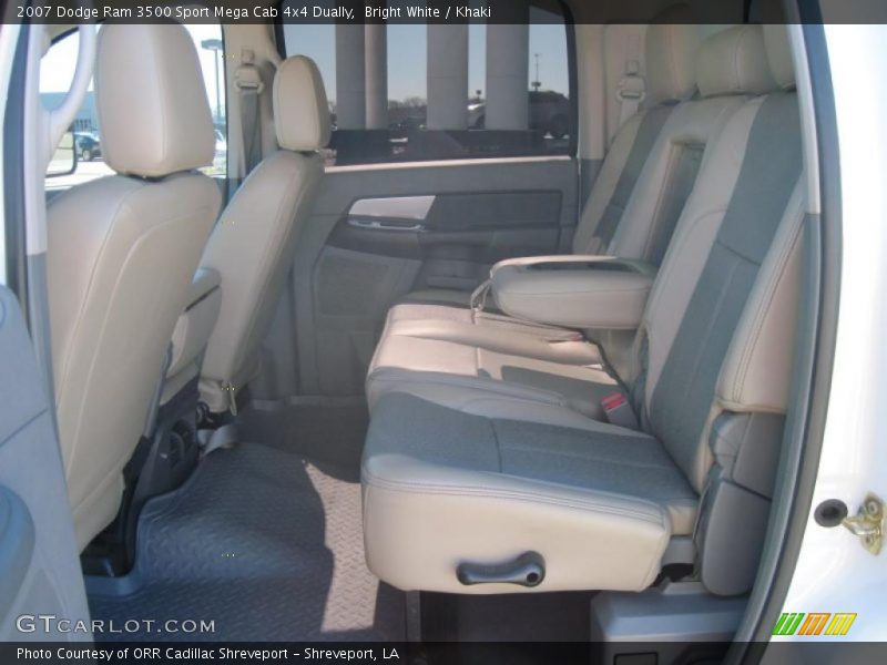 Bright White / Khaki 2007 Dodge Ram 3500 Sport Mega Cab 4x4 Dually