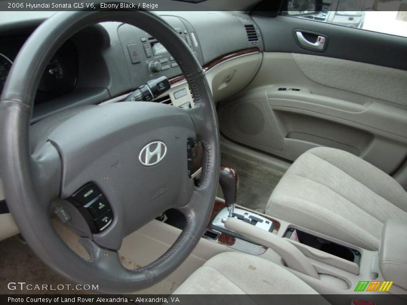 Ebony Black / Beige 2006 Hyundai Sonata GLS V6