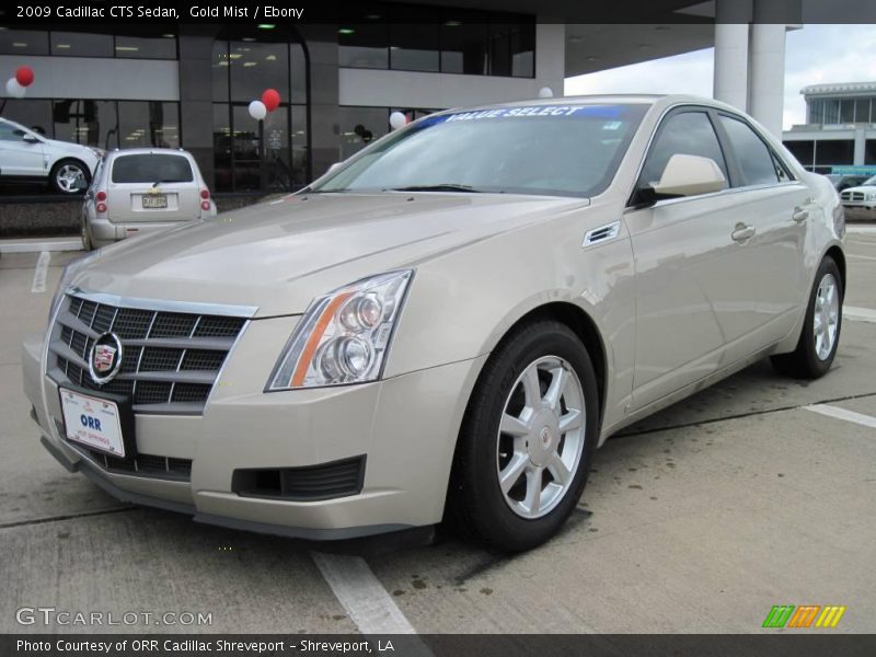 Gold Mist / Ebony 2009 Cadillac CTS Sedan