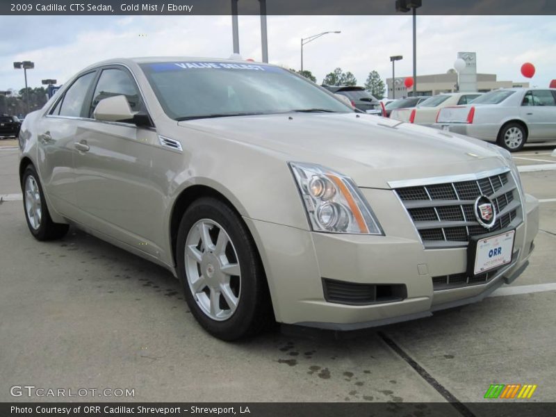Gold Mist / Ebony 2009 Cadillac CTS Sedan