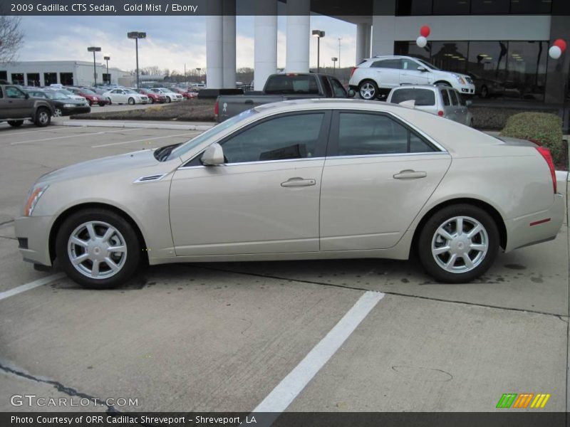 Gold Mist / Ebony 2009 Cadillac CTS Sedan