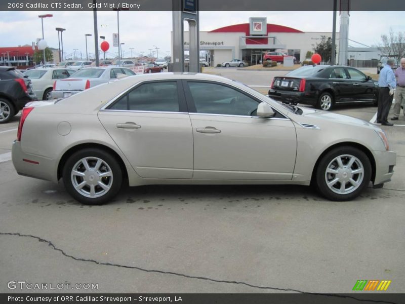 Gold Mist / Ebony 2009 Cadillac CTS Sedan