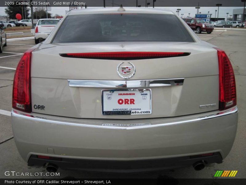 Gold Mist / Ebony 2009 Cadillac CTS Sedan