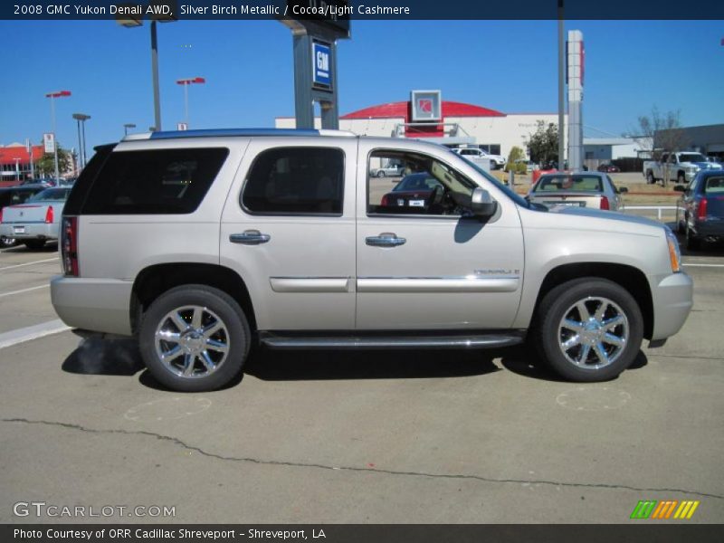 Silver Birch Metallic / Cocoa/Light Cashmere 2008 GMC Yukon Denali AWD